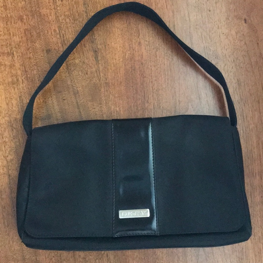 DKNY Classic Black Nylon Shoulder Bag